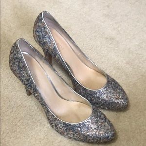 Nine West sequin glitter high heels